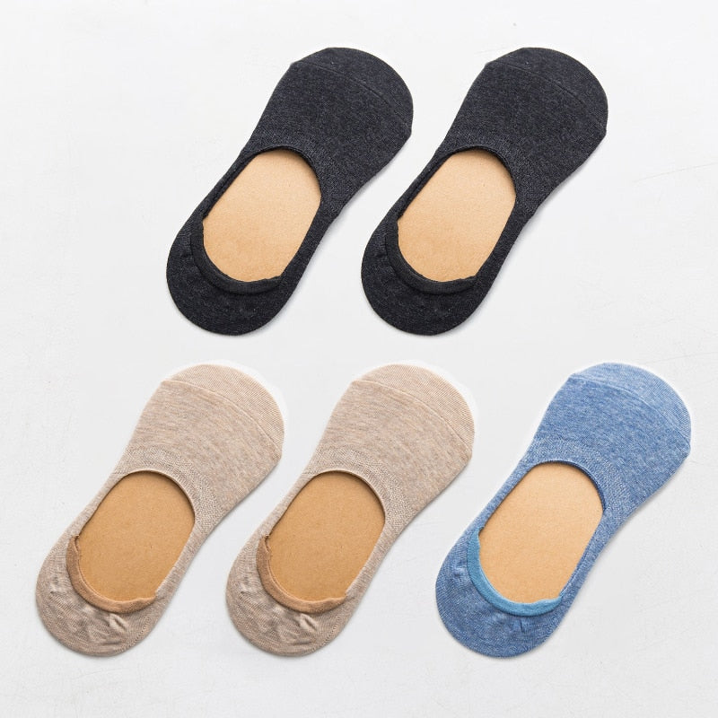 5 Pairs Spring Summer Women Socks Solid Color Fashion Wild Shallow Mouth Girls Female Invisible No Show Slipper Socks